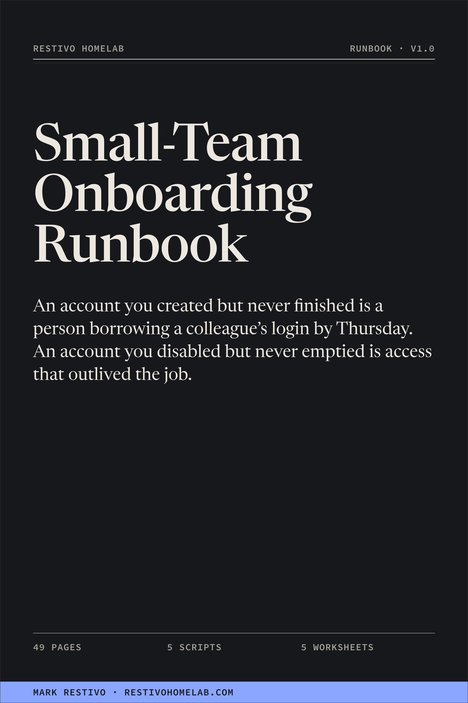 Cover of the Small-Team Onboarding/Offboarding Runbook
